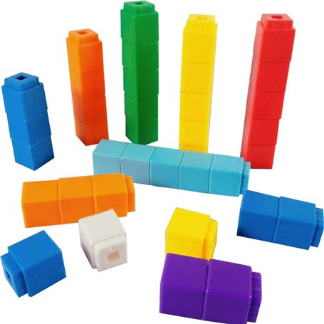 RAINBOW TOYFROG Lot de 100 cubes de comptage de mathématiques