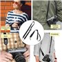 JNWYH Sangle pour Appareil Photo, Caméra Épaule Courroie, Fermeture Rapide pour Appareils Photo Caméscope, Nylon, Noir, Classiqu