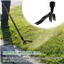 Vordpe Outil de désherbage manuel pour le jardin, debout, désherbeur avec 4 griffes, outil de désherbage pour jardin/patio/arriè