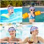 LUMOOM Lot de 2 bandeaux de natation pour enfants, protège-oreilles en néoprène, haute élasticité, bandeau étanche pour adultes,