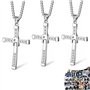 XHBTS Lot de 10 autocollants et 3 pendentifs en forme de croix Dominic Toretto pour homme