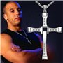 XHBTS Lot de 10 autocollants et 3 pendentifs en forme de croix Dominic Toretto pour homme
