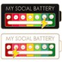 Lot de 2 broches « My Social Battery »