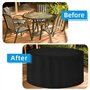 Housse Salon de Jardin, Housse De Protection Mobilier Table Ronde Housse De Meuble De Jardin Etanche Protection Anti-UV, 210D Ox