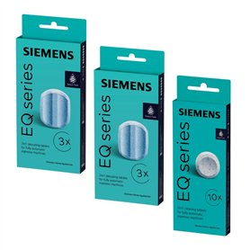 SIEMENS TZ80001 Lot de 10 pastilles nettoyantes + 6 tablettes détartrantes TZ80002 pour EQ