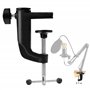 C-Clamp Base Stand Mounting Accessory - Pince C Robuste Table Métal Collier Fixation Support Pour Microphones Avec Vis Réglable