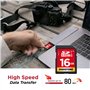 GIGASTONE 16Go SDHC Carte Mémoire, Lot de 5 Cartes, Prime Série, Vitesse de Transfert allant jusqu'à 80 Mo/s. pour Photos, vidéo