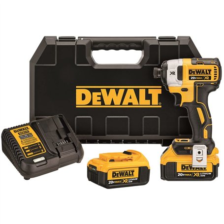 DEWALT DCF887M2 20V MAX XR Li-Ion 4.0 Ah Brushless 0.25" 3-Speed Impact Driver Kit