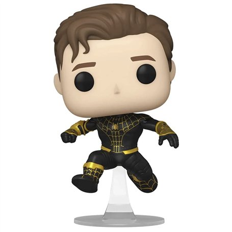 Funko Pop Marvel Spiderman No Way Home : Spiderman (noir/or) (démasqué) Figurine (AAA Anime Exclusive)
