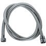 Flexible de douche - ROUSSEAU - Écrous métal - Sertis de sécurité - Longueur 2 m - Inox chromé simple agrafage