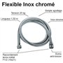 Flexible de douche - ROUSSEAU - Raccord universel - Format compact - Écrous métal - Longueur 1m50 - Inox chromé simple agrafage