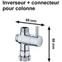 Inverseur et connecteur pour colonne de douche - Standard - EDOUARD ROUSSEAU - Chromé
