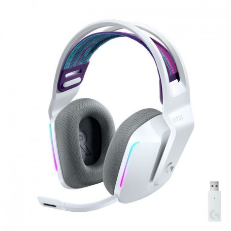 Casque Gaming - Sans fil - LOGITECH G - G733 LIGHTSPEED - Blanc 139,99 €