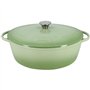 Cocotte - MENASTYL - 6020075 - Ronde - En fonte acier émaillé - Vert - 7 litres