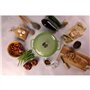 Cocotte - MENASTYL - 6020075 - Ronde - En fonte acier émaillé - Vert - 7 litres