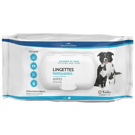 Lingettes humides pour animaux domestiques Francodex FR172205 80 uds 80 Unités (80 Pièces)