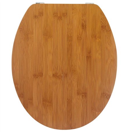 Wirquin 20723787 Abattant WC bois Diplomat Bambou avec finition brute en MDF résistant et chaud