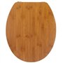 Wirquin 20723787 Abattant WC bois Diplomat Bambou avec finition brute en MDF résistant et chaud