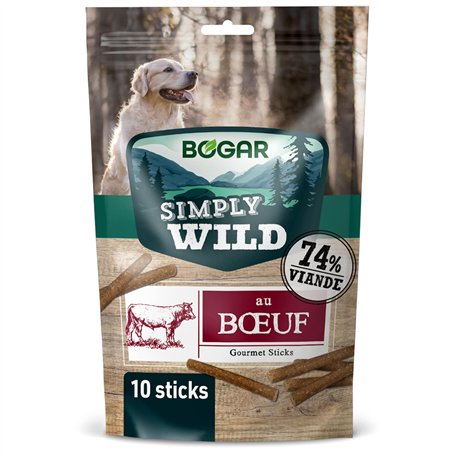 Bogar - Simply Wild - Friandises pour Chien - Nourriture pour Chiens de Toutes Tailles en Complément de l'Alimentation Habituell