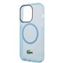 Lacoste LCHMP15LULOLB Coque pour iPhone 15 Pro 6,1" Bleu Coque rigide transparente