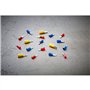 OROK - Coffret de 18 cosses électriques pour Voiture - Lot de 18 cosses Plate mâle - 2.8 à 6.3mm - Rouge, Bleu, Jaune - Compatib