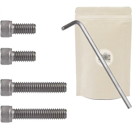 X4 Vis 1/4 + cle Allen Vis américaine 2 vis de 25 mm 25mm 1" + 2 vis de 13mm 13 mm 1/2" Pas de vis Standard Type Kodak pour Acce