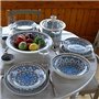 Service à couscous assiettes creuses Bakir turquoise - 8 pers