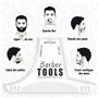 Kit de rasage de barbe | Accessoires pour barbe et moustache, Peigne guide pour rasage + ciseaux à barbe + porte-clés peigne