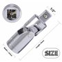 AERZETIX - C68544 - Adaptateur cardan 1/2" de douille à tête articulée pour clé à cliquet - en acier CR V50BV30 - couleur argent
