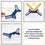 AERZETIX - C76307 - Serre joint d'angle de menuisier 75 mm - presse pince à angle droit 90° - outil de serrage angulaire - en ac