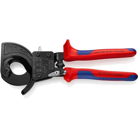 Knipex Coupe-câbles à cliquet noire laquée