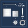 Ensemble de douche encastré - 1 jet - Mitigeur thermostatique - GROHE - 34881000 - Gris