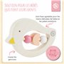 Bieco Oiseau anneau de dentition bébé en bois, 10 cm | A partir de 0 mois | Anneau de préhension bébé en bois avec perles en boi