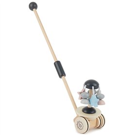 Bieco Jouet Coulissant en Bois avec carrousel étoilé | Animaux coulissants à partir de 1 an Étoiles Animal Coulissant en Bois po