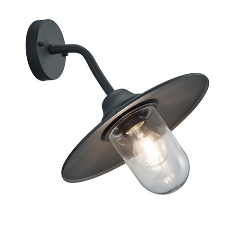 Trio Leuchten Brenta 201760142 Applique murale extérieure en aluminium moulé sous pression Anthracite Verre transparent