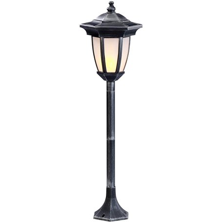 Lunartec Lanterne solaire sur pied 24 LED effet flamme