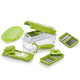 Genius Nicer Dicer Smart (10 pièces) Coupe-légumes à oignons Mandoline Trancheuse à légumes Trancheuse à fruits - Trancheuse à l