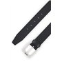 BOSS Hommes Jemio Sz40 Ceinture en cuir de buffle avec boucle logo et garniture argentée