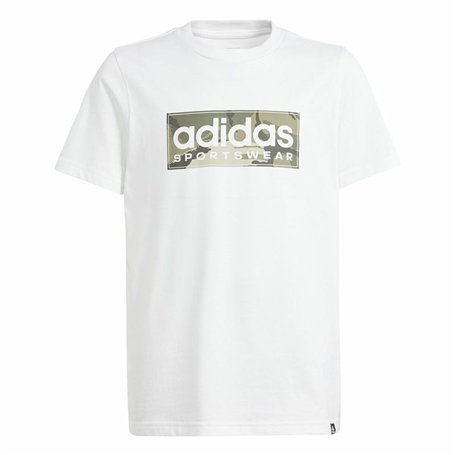 T-shirt à manches courtes enfant Adidas B Camo Lin Blanc