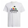 T shirt à manches courtes Enfant Adidas Nations Blanc