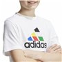 T shirt à manches courtes Enfant Adidas Nations Blanc