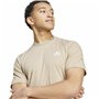 T-shirt à manches courtes homme Adidas Seasonal Essentials Melange Beige