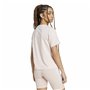 T-shirt à manches courtes femme Adidas Essentials Small Logo Beige Rose