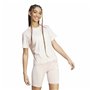 T-shirt à manches courtes femme Adidas Essentials Small Logo Beige Rose