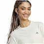 T-shirt à manches courtes femme Adidas Essentials Small Logo Blanc Beige