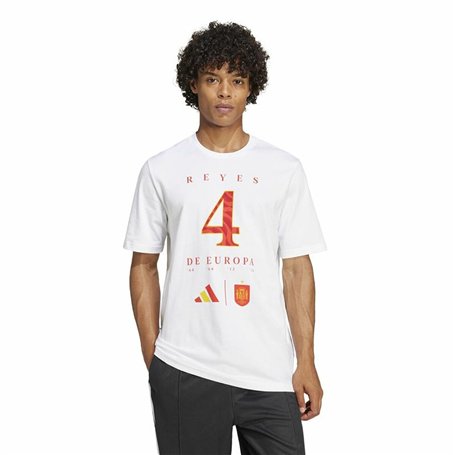 T-shirt à manches courtes homme Adidas España Campeones de Europa Blanc