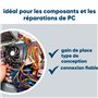 Kalitec KALI-2402 Mini-Fit Jr. Set 2 broches en nylon I Connecteur de câble voiture I Tension 600 V I Courant nominal 13 A I AWG