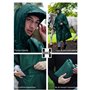 HOCK RAIN STAR Poncho de pluie extra long avec capuche et poche poitrine – 100% imperméable – Protection légère contre la pluie 