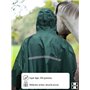 HOCK RAIN STAR Poncho de pluie extra long avec capuche et poche poitrine – 100% imperméable – Protection légère contre la pluie 
