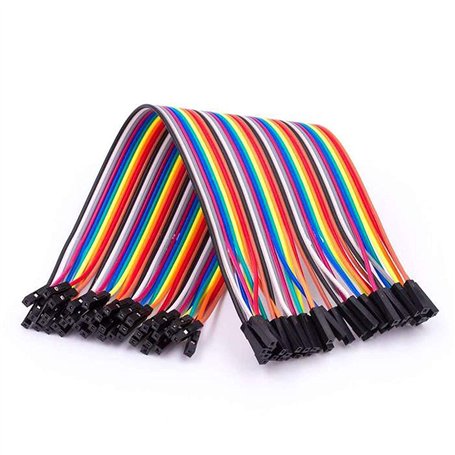 AZDelivery Jumper Wire Cavalier Câble F2F pour Microcontrôleur Breadboard – 3 en 1 Multicolore Fil Wire Compatible avec Arduino